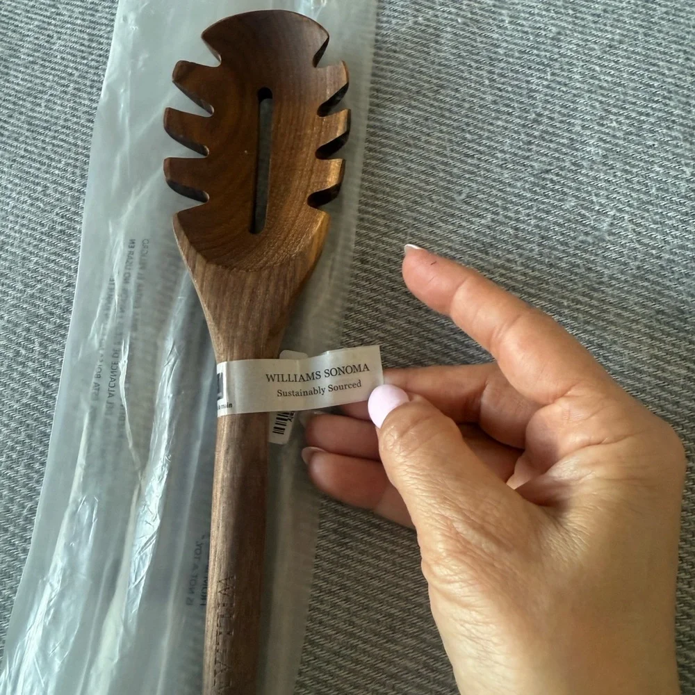 Williams Sonoma Dark Wood Pasta Server